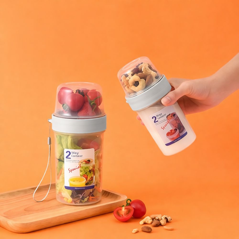صندوق تخزين محمول مزدوج الطبقا - مراجعة Baby Food Jars With Lids وسعره